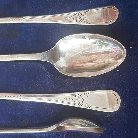 Antique J. Dixon & Sons s.p. teaspoon set - Picture 2 of 3